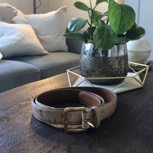 Beige “cork” looking Ralph Lauren belt!